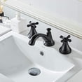 thumbnail image 3 of Single Handle Bathroom Sink Faucet, Matte Black, 2 Handles 3 Holes, 3 of 5