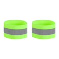 thumbnail image 2 of Eigraketly Muñequeras deportivas reflectantes Unisex, muñequera, correas para piernas y tobillos, cinta reflectante de seguridad, correas para Verde 2Conjunto, 2 of 6
