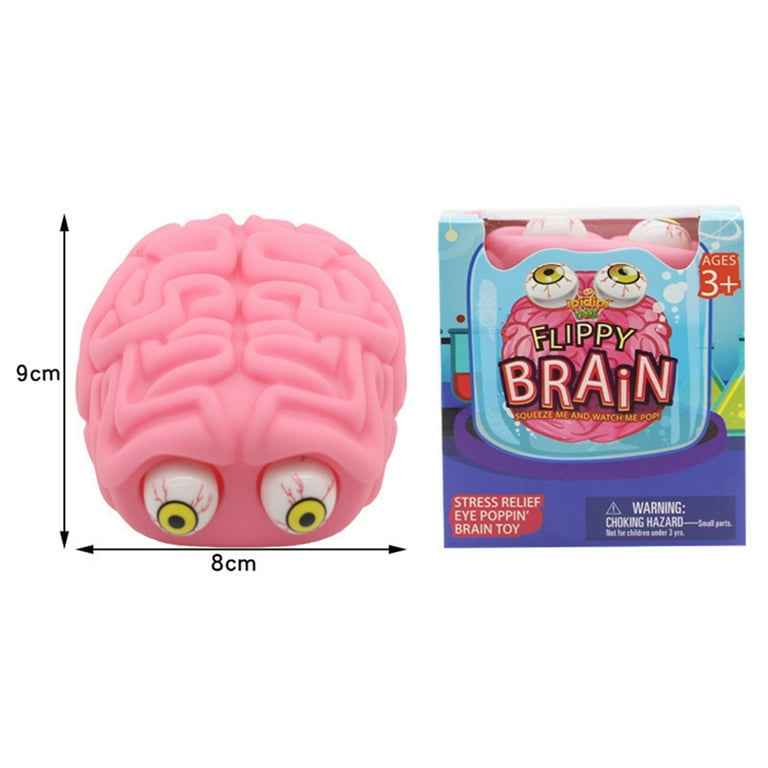 Zexumo Stress Flippy Brain Squishy Eye Popping Squeeze Fidget Toy Cool  Stuff Kids ADHD Autism Anxiety Relief Toy