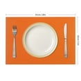 thumbnail image 3 of Fenyluxe Placemats for Dining Table Scalloped Edges Color Table Mats Great for Parties and Christmas Table Decorations (Orange) 18x12in, 3 of 8