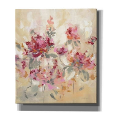 Epic Graffiti 'Floral Reflections I' by Silvia Vassileva, Canvas Wall Art, 26"x30"