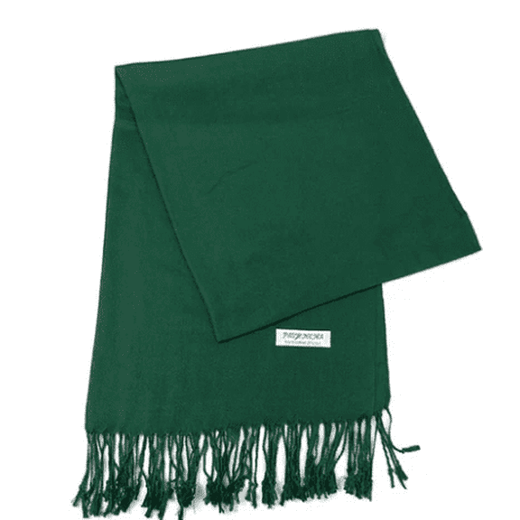 Luxurious Women's Pashmina Shawl in Hunter Green - Soft and Elegant