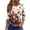 Multicolor, variant on Women's Halloween Element Print Round Neck Top with 3/4 Sleeve, Casual Loose Fit Fashion Blouse for Fall Season, Comfortable Daily Wear and Holiday,Dark Gray 2XL