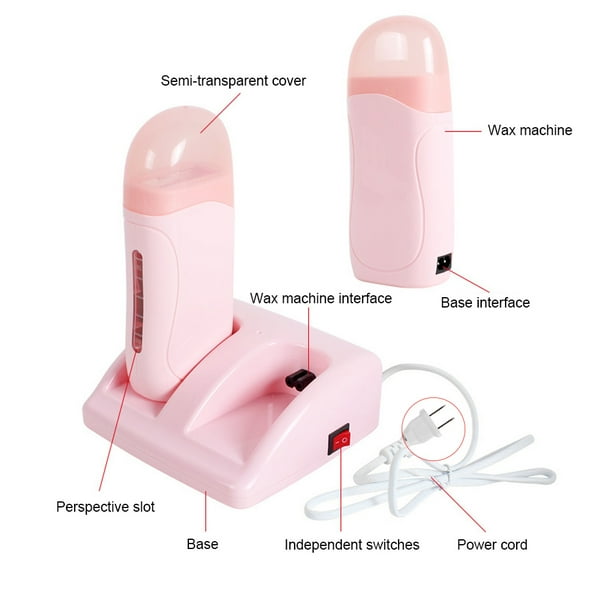 Calentador de Cera Rosa de 40W, Calentadores de Doble Cera Doble, Pie Para La Eliminación del Codo de la Mano, La Pierna del Brazo