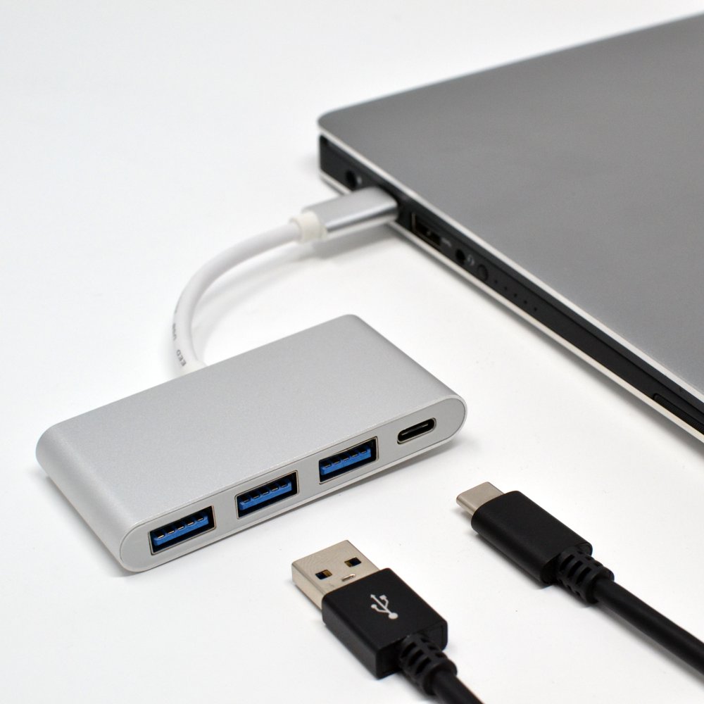 4 in 1 USB C Hub 3x Type USB 3.0 Ports and 1x Type C