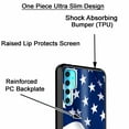 thumbnail image 2 of DALUX Ultra Slim PC-TPU Phone Case Compatible with TCL 20S / TCL T7730 (2021) 6.67 inch - New Waving Half US Flag, 2 of 2
