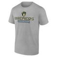 thumbnail image 2 of Men's Heather Gray Milwaukee Brewers Evanston Stencil T-Shirt, 2 of 3