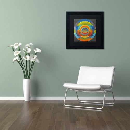 Trademark Fine Art "Full Circle" Canvas Art by Michelle Calkins, Black Matte, Black Frame