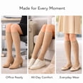 thumbnail image 5 of Diamond Star Women's Knee High Socks Trouser Socks, Stretchy Soft Thin Material (Beige - 6 Pairs, Socks Size 9-11, Fit Women's Shoe Size 4-10.5), 5 of 6