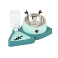 thumbnail image 4 of Juego de comedero de comida para mascotas y dispensadores de agua automáticos con cuenco de acero inoxidable desmontable para mascotas pequeñas y medianas, 4 of 8