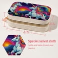 thumbnail image 5 of Rainbow Unicorn Velvet Portable Necklace Organizer with Removable Compartment - Display Case, Earring Organizer, and Necklace Holder - Gift, 5 of 7