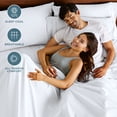 thumbnail image 2 of Bare Home Premium 1800 Collection 4-Piece Bed Sheet Set with Envelope Pillowcases, Full XL, White, 2 of 9