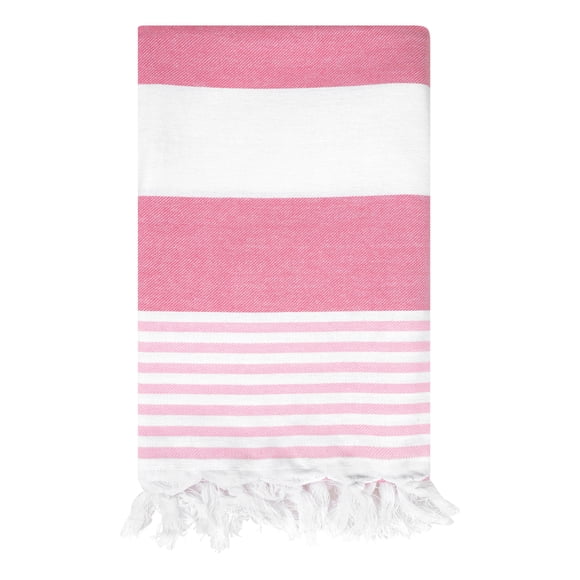 Toallas de playa de algodón REGALWOVEN, toalla de secado rápido y absorbente sin arena para viajar, piscina, yoga, deportes, rosa 40" x 72"