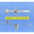 thumbnail image 2 of 3 Pieces Terrarium Display Cabinet Sliding Glass Door Lock, Sliding Glass Door Latches, Cam Locks, Mailbox Drawer Cupboard Lock with 6 Keys, Zinc Allo, 2 of 5