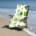 thumbnail image 3 of Cucumber slices leaf Bath Towel, Highly Absorbent towels for bathroom Quick Drying Microfiber Bath Towels for Body, Soft Shower Towels for Sport, Yoga, SPA, Gym 27x55in, 3 of 5