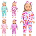 thumbnail image 6 of ZITA ELEMENT 5 Sets Baby Doll Clothes and Headbands Baby Doll Accessories Set for 14 -16 Inch Doll, Total 10 pcs Baby Doll Jumpsuit Outfits and Accessories, 6 of 9