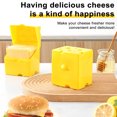 thumbnail image 3 of Cheese Slicing Storage Container Plastic Butter Block Cheese Saver Keeper with Flip Lid Sealed Food Storage Box for Refrigerator Cheese Crisper Ham Holder Medium Butter Box for Fruits Vegetables, 3 of 7