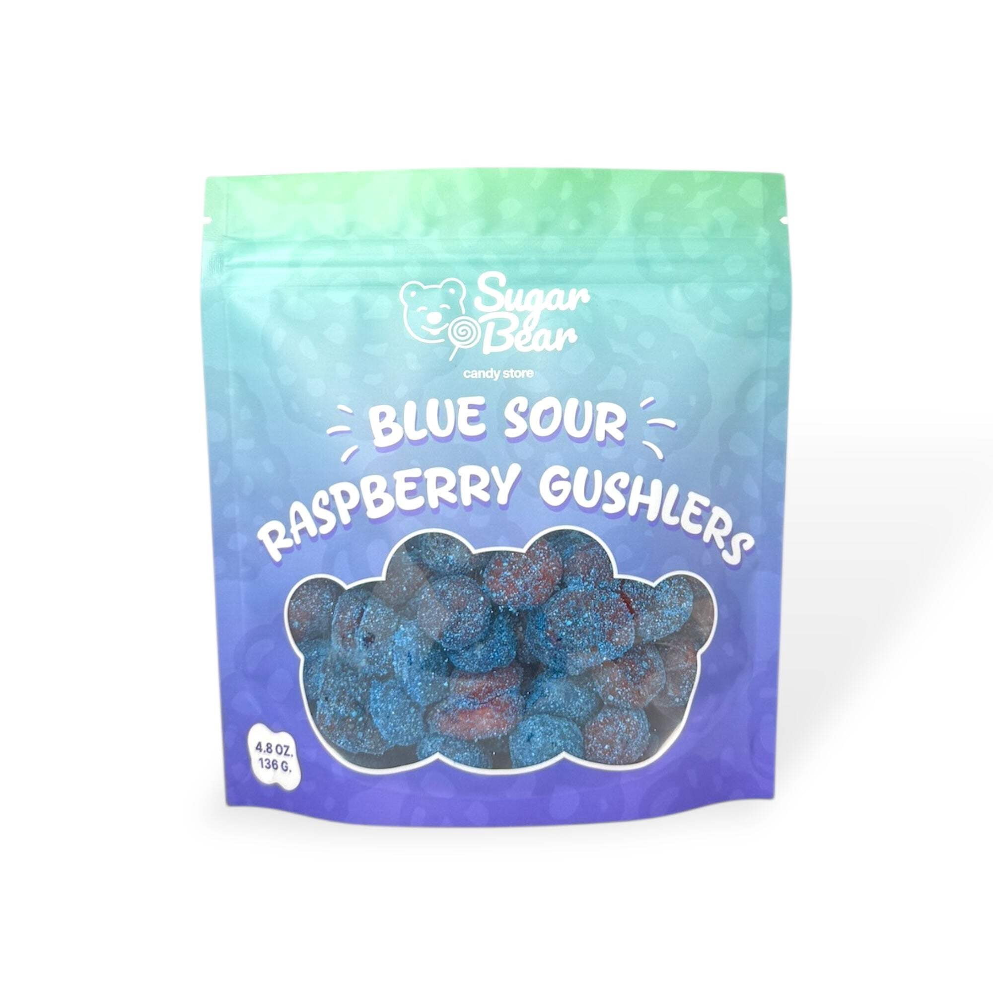 Sour Blue Raspberry Gushers – Sweet, Tangy, & Bursting with Flavor – Chewy Blueberry Gummies with Juicy Filling – Party Candy, Snack & Sweet Treat