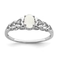 thumbnail image 1 of 925 Sterling Silver Rhodium-Plated Created Opal and Diamond Ring, 1 of 2