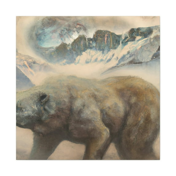 Brown Bear in Gears - Canvas