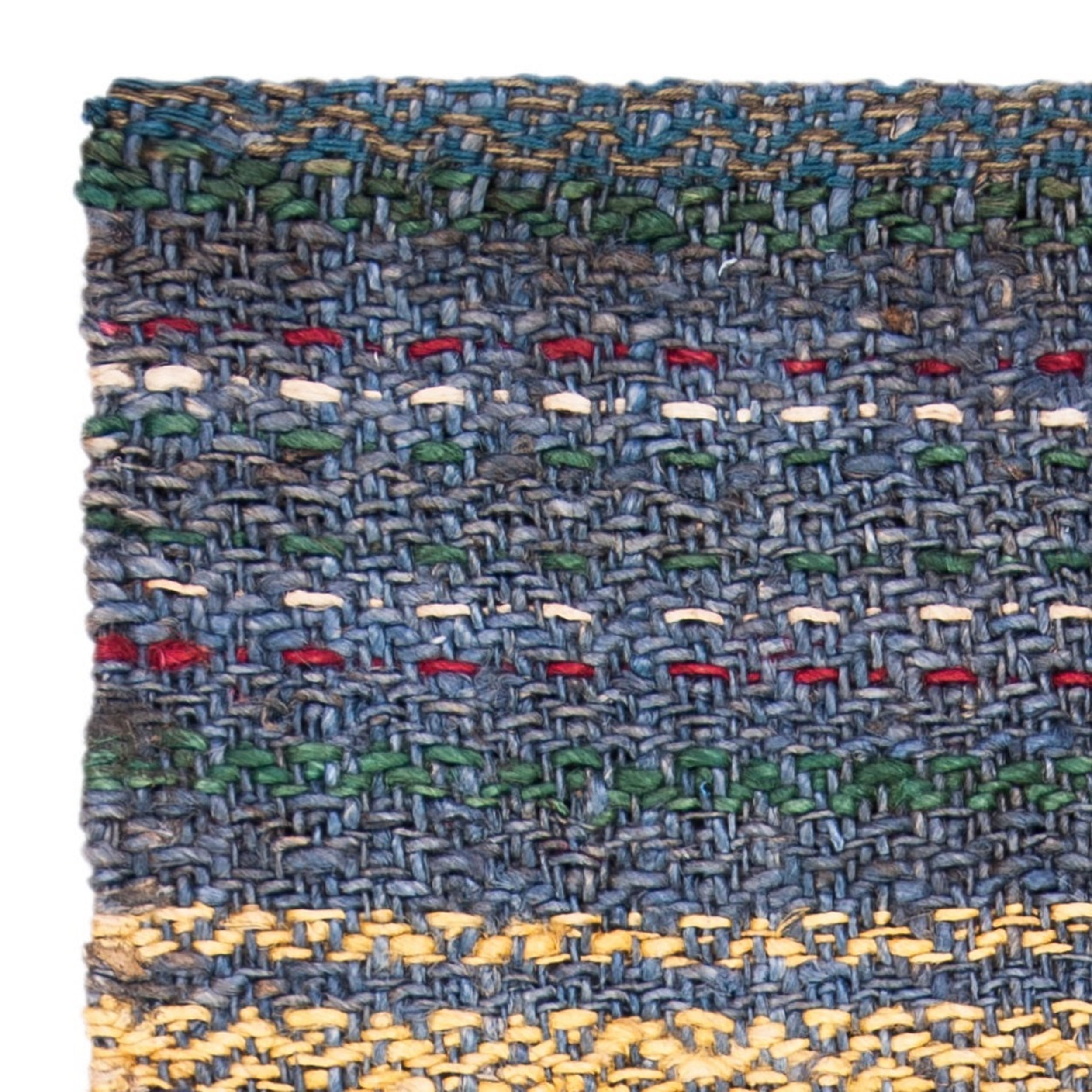 SAFAVIEH Natural Fiber Ombre Striped Jute Runner Rug, Blue/Gold, 2'6" x 8'
