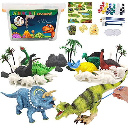 Kids Crafts and Arts Set Painting Kit Dinosaurs Toys Supplies Party Favors for Boys Girls Ages 3 and Up,Eco-Friendly Material Beystadium Dinosaur Painting Kit