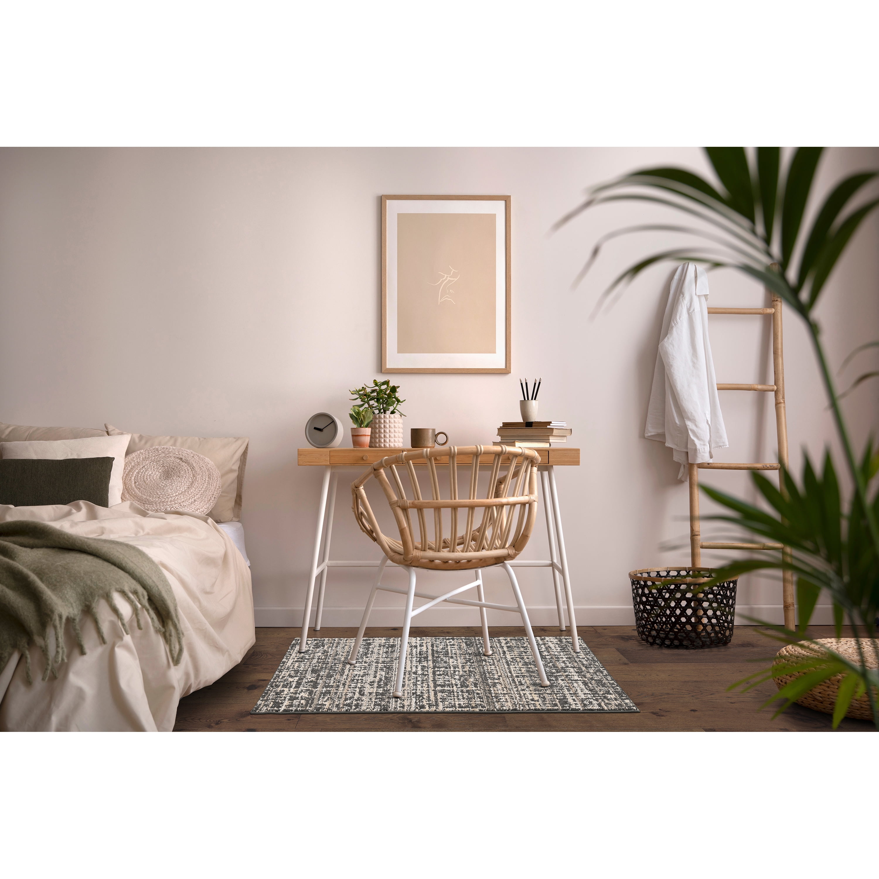 Garland Rug Rumba Cinder Gray/Earth Tone Indoor Area Rug, 3' x 5'