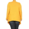 thumbnail image 4 of Women's Plus Size Solid Open Draped Front Long Sleeve Relaxed Cardigan, 4 of 5