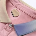thumbnail image 5 of Mens Shirt Mens Short Sleeve Shirts Casual 3 Buttons, Placket Comfortable Casual Pink 2XL, 5 of 8