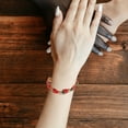 thumbnail image 4 of Pulsera de fresa ajustable con dije de fruta, cadena de mano, joyería de moda para la mano, 4 of 5
