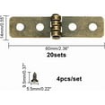 thumbnail image 2 of 20 Set 60x14mm Bronze Iron Hinge Rectangle Folding Hinges Cabinet Drawer Connectors with 8x4mm Screw, 2 of 5