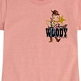 thumbnail image 3 of Toy Story - Sheriff Woody Badge - Toddler And Youth Girls Short Sleeve Graphic T-Shirt, 3 of 5