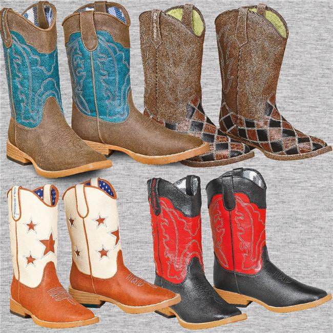 M&F Western 44992996 Kids Assorted DB Boys Boots Size 6