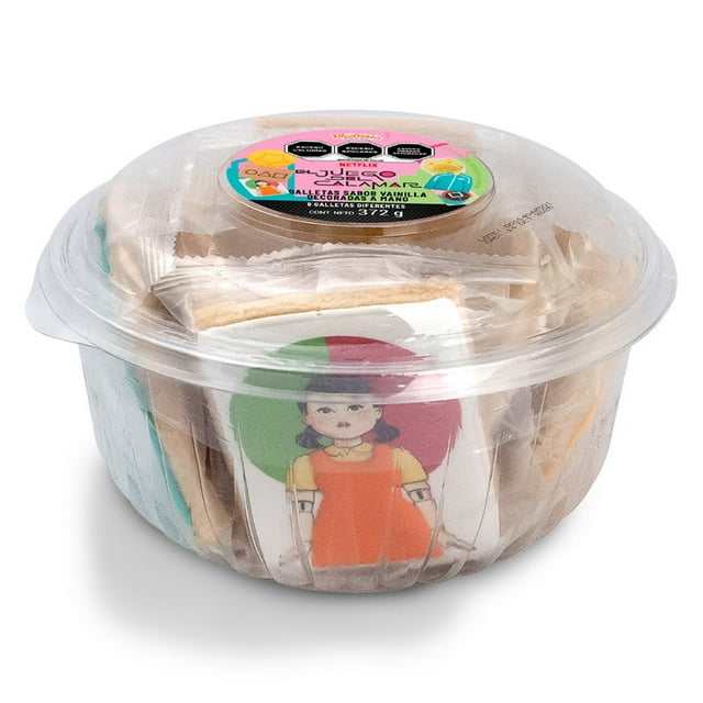 Galletas El juego del calamar sabor vainilla decoradas a mano 6 piezas 372 g