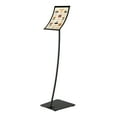 thumbnail image 2 of 8.5x11 inch Pedestal Curved Arc Menu Brochure Holder Magnetic Poster Frame Black Floor Standing Aluminum for Business Restaurant Cafe Hotel, 2 of 8