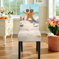thumbnail image 3 of Xoenoiee Beach Starfish Conch Seashell Print Dining Table and Seat Covers Water Resistant Dining Seat Covers High Stretch Fitted Tablecloth with Dining Chairs Fits for Room Hotel Party Decor, 3 of 6