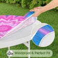 thumbnail image 5 of Pink Tie Dye Lotus Pattern Round Fitted Tablecloth with Elastic Edge,Dining Table Cover Waterproof,Outdoor Round Tablecloth for Camping,Dining,Indoor and Outdoor, 5 of 7
