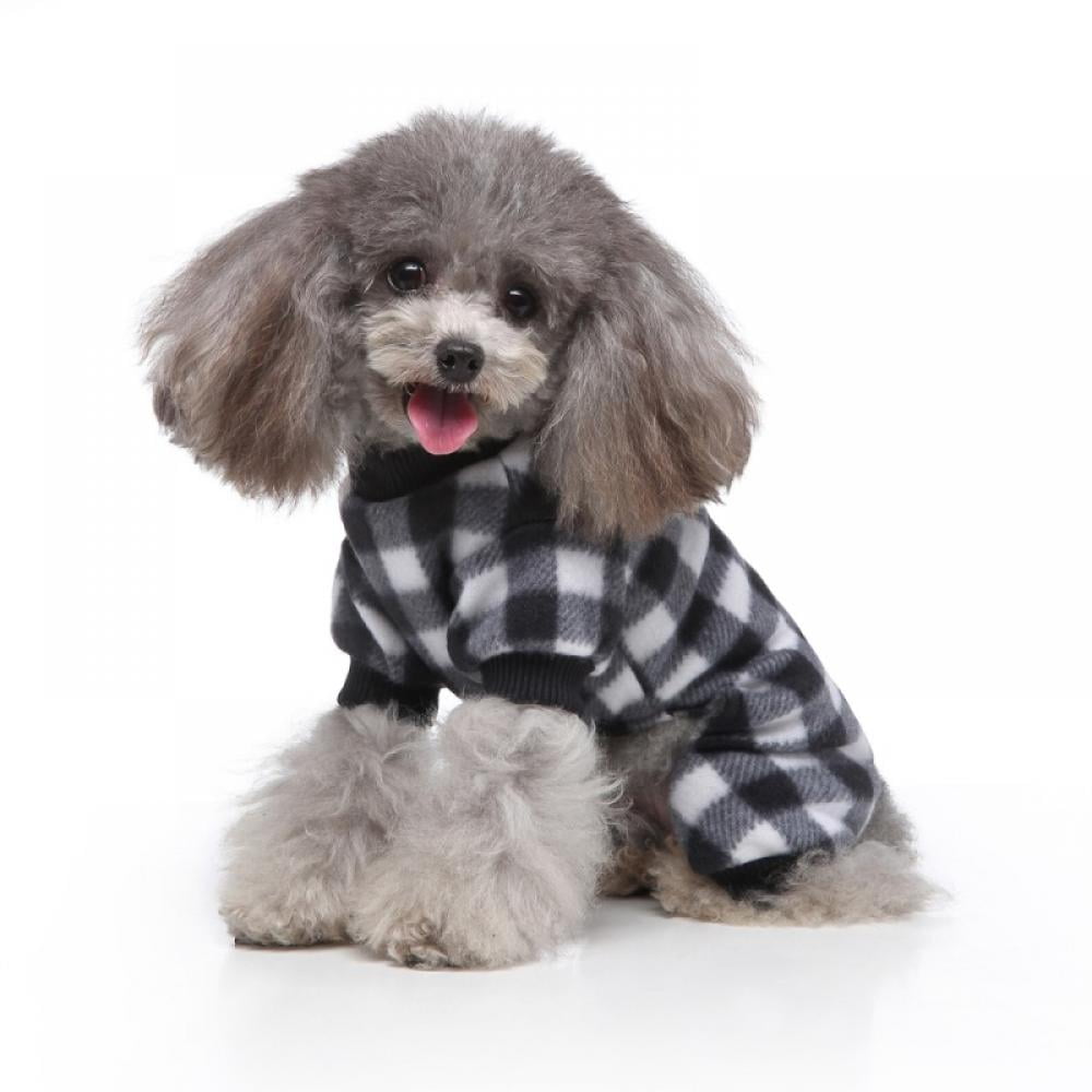 100 Cotton Buffalo Plaid Dog Clothes Puppy Pajamas Pet Apparel Cat Onesies Jammies Doggie Jumpsuits Pet Pajamas for Dogs Red Plaid Sweaters Soft Clothes Walmart