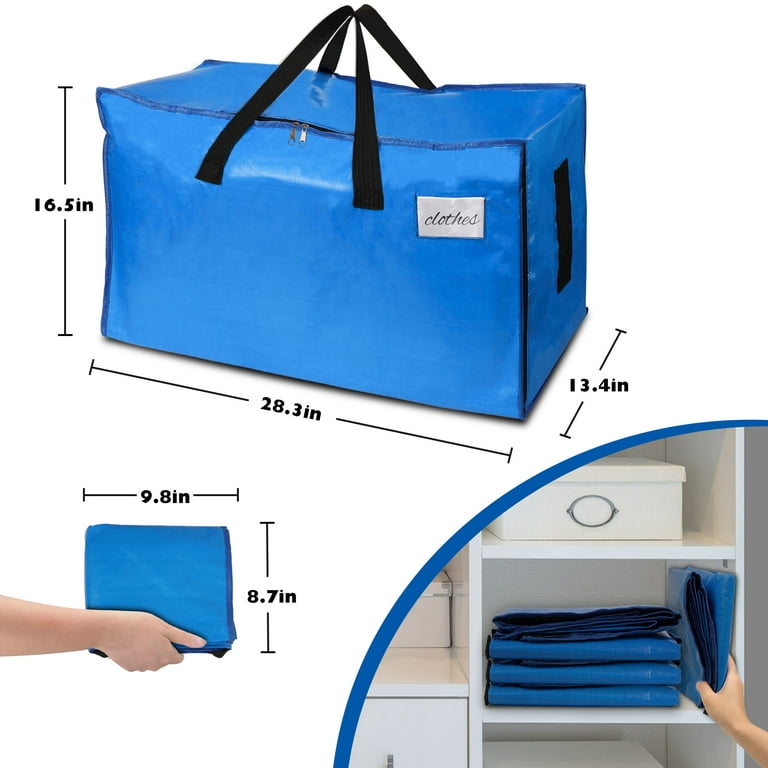 NEFOSO Storage Moving Bags, 4/6/8Pcs Large Storage Bags for Clothes, H