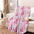 thumbnail image 2 of Pink Christmas Tree Round Blanket,Comfortable Soft Flannel Throw Blanket,All Season,Warm Lightweight Blankets for Sofa Bed Couch Living Room Chair 47"x47", 2 of 5