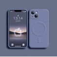 thumbnail image 1 of Original Liquid Silicone Case for iPhone 16 15 14 13 12 Mini 11 Pro Max X XR XS Plus For Magsafe Magnetic Wireless Charge Cover Gray For iphone11Pro, 1 of 6