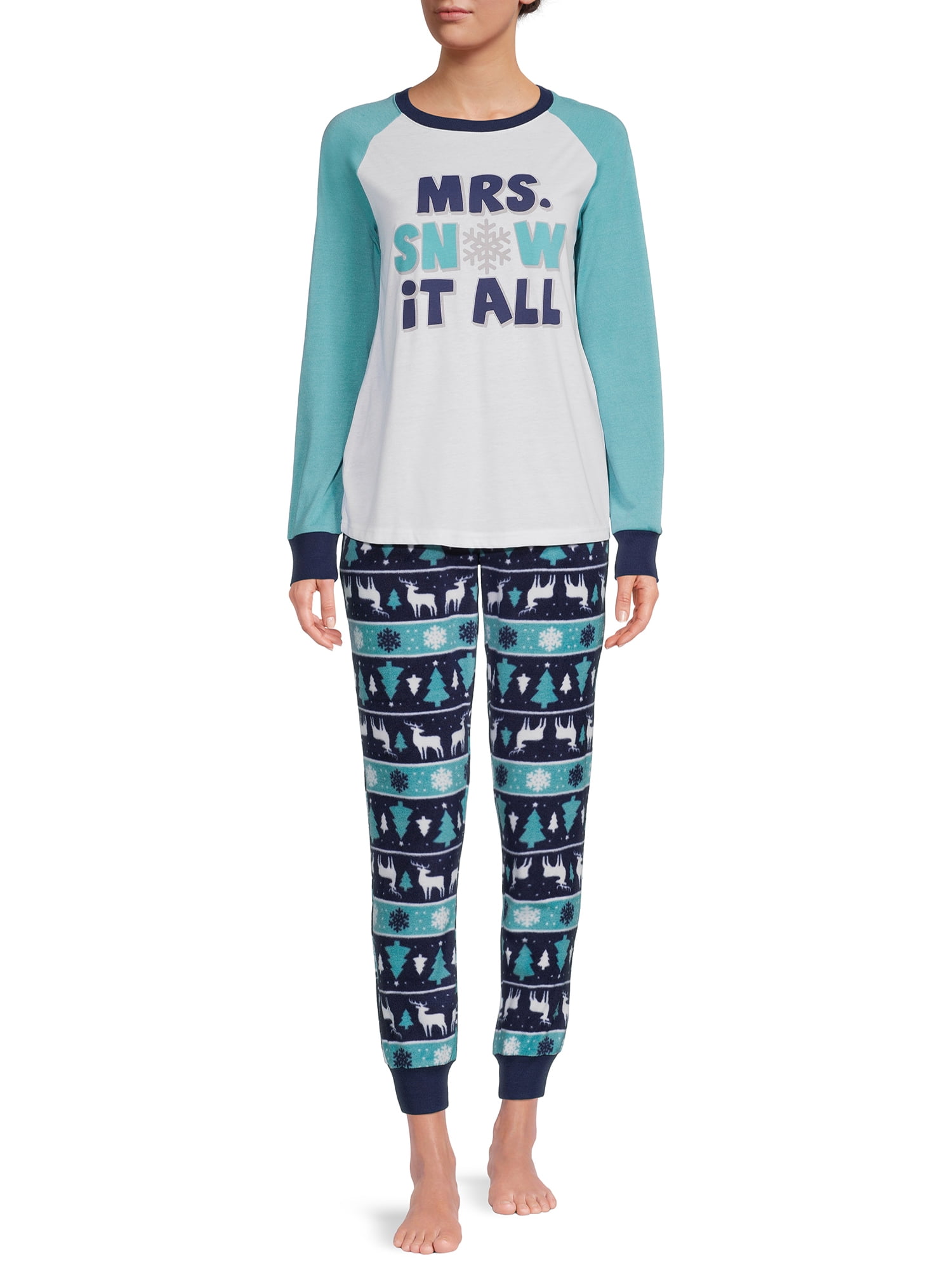Jolly Jammies Women's Snow It All Matching Family Pajamas Set, 2-Piece, Sizes S-3X