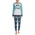 thumbnail image 5 of Jolly Jammies Women's Snow It All Matching Family Pajamas Set, 2-Piece, Sizes S-3X, 5 of 6