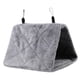 thumbnail image 1 of Soft Plush Hammock Hanging Cage Tent For Birds Parrot Winter Warm Bed Pet Toy (Gray S), 1 of 4