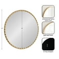 thumbnail image 6 of Kate and Laurel Sebecka Modern Scalloped Round Mirror, 26 Inch Diameter, Gold, Decorative Circle Wall Mirror with Unique Rippled Edge for Use as Vanity Bathroom Mirror or Bedroom Mirror Accent, 6 of 9