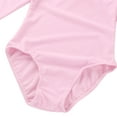thumbnail image 6 of RUNQHUI Kids Girls Solid Color Basic Classic Long Sleeve Ballet Dance Gymnastic Leotard Bodysuit Pink 8, 6 of 7