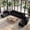Teddy Black, variant on BEHOST 130" 8-Piece Modular Sectional Sofa with Ottomans, U-Shaped Pit Couch for Living Room, Modern Teddy Fabric Cloud Couch Set, Large Sleeper Sofa with Deep Seats, Classic Black