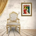 thumbnail image 3 of Vintage Apple Collection 14x18 Gold Ornate Wood Framed with Double Matting Museum Art Print Titled - Chicago Red Dress, 3 of 4