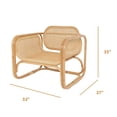 thumbnail image 5 of MOJO BOUTIQUE Single Rattan Accent Chair, Bali-made, 100% Natural Handmade Sustainable, Modern Rattan Chairs, Perfect Boho Chairs for Indoor, Outdoor, Kitchen, Dining, Home Décor, 5 of 9