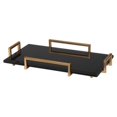 thumbnail image 2 of Uttermost Plateau en Verre Noir Ettore, 2 of 2